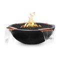 The Outdoor Plus 46 Round Sedona Fire & Water Bowl - GFRC Concrete - Natural Gray - Match Lit - Natural Gas OPT-46RFW4W-NGY-NG